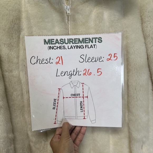 Vintage 80s Jordache Faux Fur Coat |Fully Lined |Size 13/14 Ivory/White USA Made - Picture 14 of 16